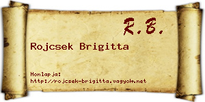 Rojcsek Brigitta névjegykártya